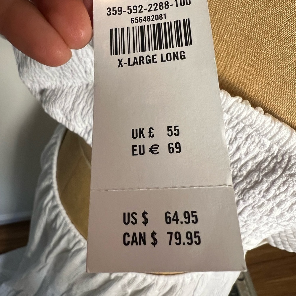 Hollister women’s xl summer long white dress short sleeve - Picture 7 of 7